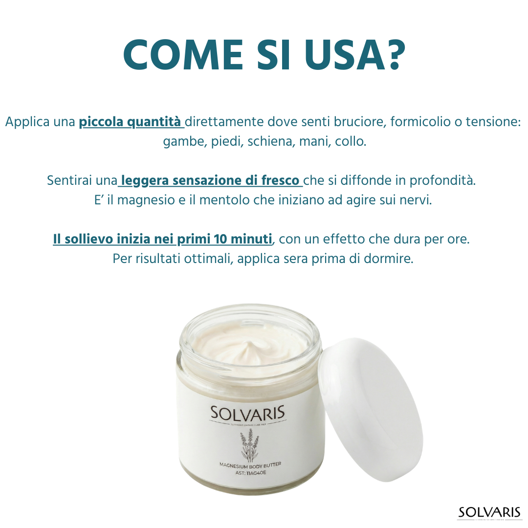 Solvaris — Finalmente sollievo immediato da bruciore, formicolio e scosse dalla prima sera.